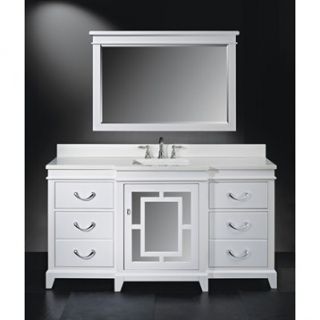 Luxe Wallingford 66 Single Bathroom Vanity   High Gloss White