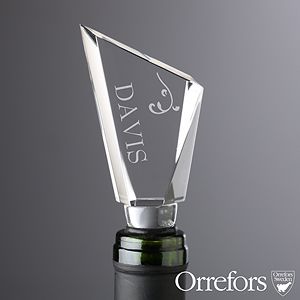 Personalized Crystal Wine Stopper by Orrefors