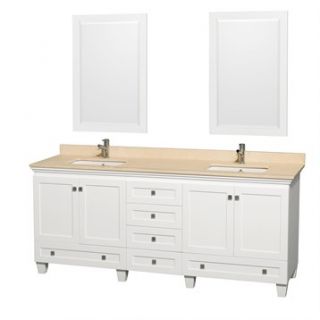 Acclaim 80 Double Bathroom Vanity by Wyndham Collection   White