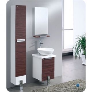 Fresca Adour 16 Dark Walnut Modern Bathroom Vanity with Mirror