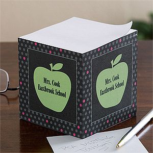Personalized Teacher Note Pads   Teachers Apple