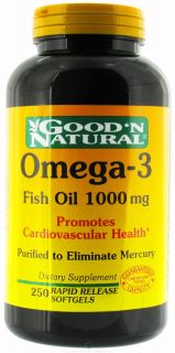 Good N Natural   Omega 3 Fish Oil 1000 mg.   250 Softgels