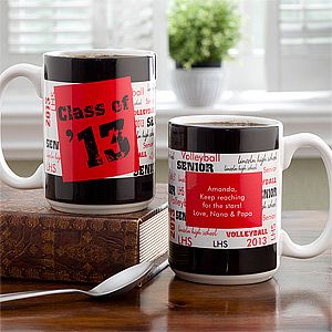 Personalized School Spirit Large Coffee Mugs for Graduation