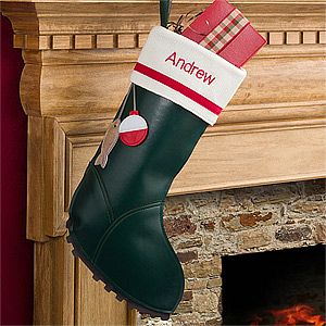 Personalized Christmas Stockings   Fishing Boot