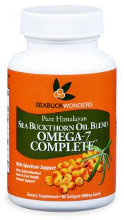 Seabuck Wonders   Sea Buckthorn Oil Blend Omega 7 Complete 500 mg.   60 Softgels