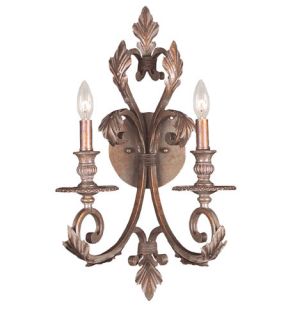 Royal 2 Light Wall Sconces in Florentine Bronze 6912 FB