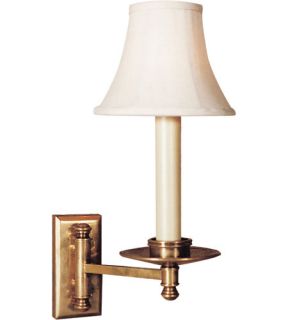 E.F. Chapman Dorchester 1 Light Swing Arm Lights/Wall Lamps in Antique Burnished Brass CHD1112AB