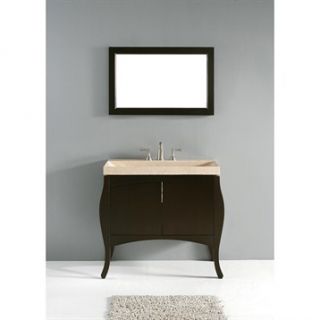 Madeli Sorrento 39 Bathroom Vanity with Integrated Basin   Espresso