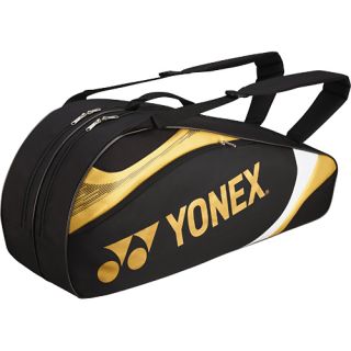 Yonex Tournament Basic 6 Pack Racquet Bag Black/Gold Yonex Tennis Bags