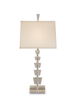 Moonglow 1 Light Table Lamps in Crystal/Nickel 6153