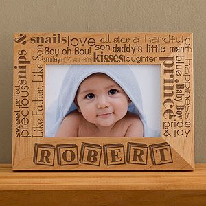 Personalized Baby Photo Frames   Pride & Joy   Horizontal