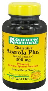 Good N Natural   Chewable Acerola Plus Natural Vitamin C 300 mg.   100 Tablets