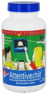 Source Naturals   Attentive Child Sweet & Tart   60 Chewable Wafers