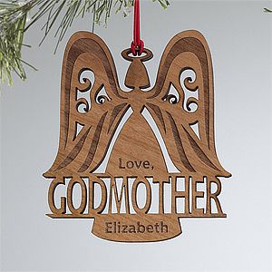 Personalized Christmas Ornaments   Godparent Angel