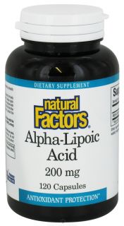 Natural Factors   Alpha Lipoic Acid 200 mg.   120 Capsules