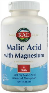 Kal   Malic Acid with Magnesium   120 Tablets