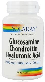 Solaray   Glucosamine Chondroitin Hyaluronic Acid   90 Capsules