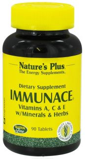 Natures Plus   ImmunACE Vitamins A, C & E with Minerals & Herbs   90 Tablets