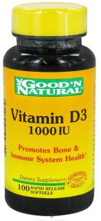 Good N Natural   Vitamin D3 1000 IU   100 Softgels