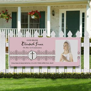 Personalized First Communion Photo Banner