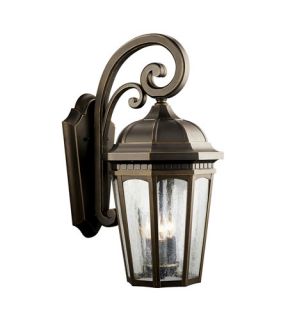 Courtyard 3 Light Outdoor Wall Lights in Rubbed Bronze 9034RZ
