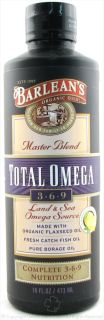 Barleans   Total Omega 3 6 9 Master Blend Lemonade Flavor   16 oz.