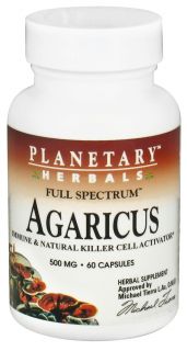 Planetary Herbals   Agaricus Full Spectrum 500 mg.   60 Capsules