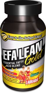 Labrada   EFA Lean Gold Essential Fatty Acid Blend with Tonalin CLA   180 Softgels
