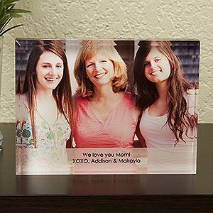 Personalized Photo Lucite Keepsake   Just For Her   Large