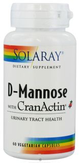 Solaray   D Mannose With CranActin   60 Vegetarian Capsules