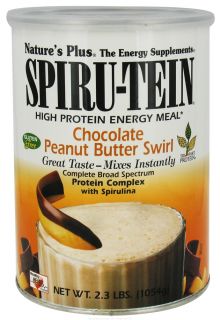 Natures Plus   Spiru Tein High Protein Energy Meal Chocolate Peanut Butter Swirl   2.3 lbs.