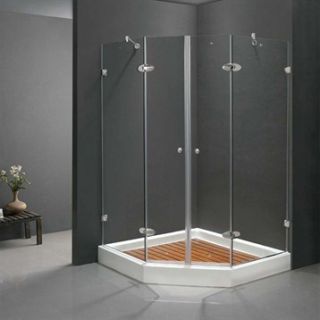 Vigo Industries Frameless Neo Angle Double Door Shower Enclosure   42 x 42