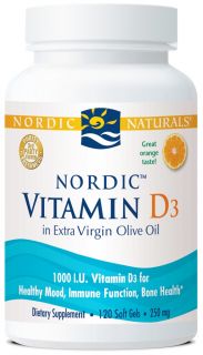 Nordic Naturals   Vitamin D3 Orange 250 mg.   120 Softgels