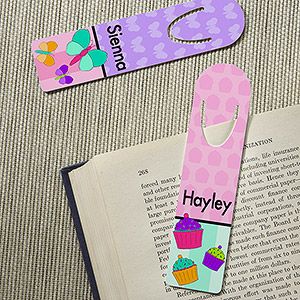Personalized Bookmarks For Girls   Butterflies, Cupcakes, Flowers, Ladybugs
