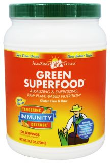Amazing Grass   Green SuperFood Immunity Defense Drink Powder Tangerine   24.7 oz.