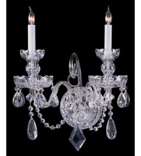 Traditional Crystal 2 Light Wall Sconces in Polished Chrome 1142 CH CL S