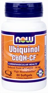 NOW Foods   Ubiquinol CoQH CF 50 mg.   60 Softgels