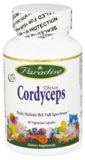 Paradise Herbs   Tibetan Cordyceps   60 Vegetarian Capsules