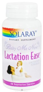 Solaray   Baby Me Now Lactation Ease Lactation Formula   60 Vegetarian Capsules