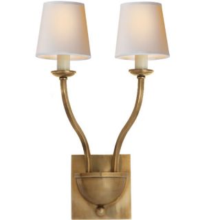 E.F. Chapman Normandy 2 Light Wall Sconces in Antique Burnished Brass CHD1168AB