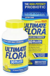 ReNew Life   Ultimate Flora Extra Care Daily Probiotic 30 Billion   30 Vegetarian Capsules