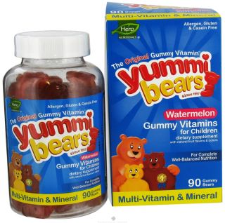 Hero Nutritional Products   Yummi Bears Childrens Multi Vitamin & Mineral Watermelon   90 Gummies