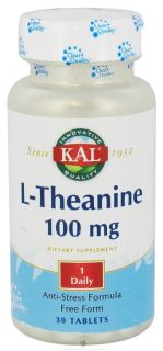 Kal   L Theanine 100 mg.   30 Tablets