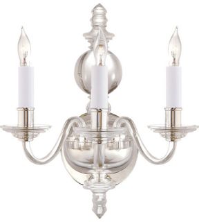 E.F. Chapman George Ii 3 Light Wall Sconces in Crystal With Polished Silver CHD1154CG