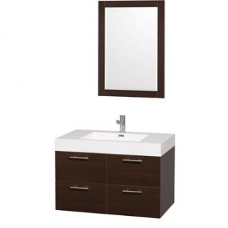 Amare 36 Wall Mounted Bathroom Vanity Set With Integrated Sink by Wyndham Colle