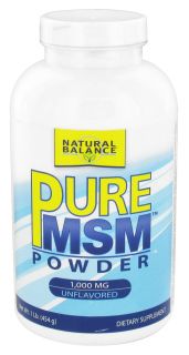 Natural Balance   Pure MSM 1000 mg.   1 lb. (Formerly Trimedica)