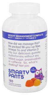 SmartyPants   All in One Multivitamin + Omega 3s + Vitamin D For Weight Management   180 Gummies