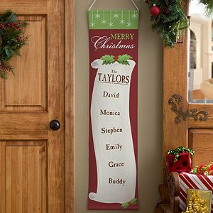 Personalized Christmas Banners   Family Christmas List