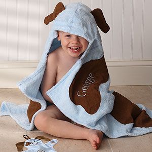 Personalized Hooded Terry Towel With Mitt