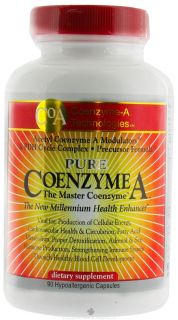 Coenzyme A Technologies   Coenzyme A The Master Coenzyme   90 Capsules